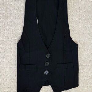 Classic Black V-Neck Vest